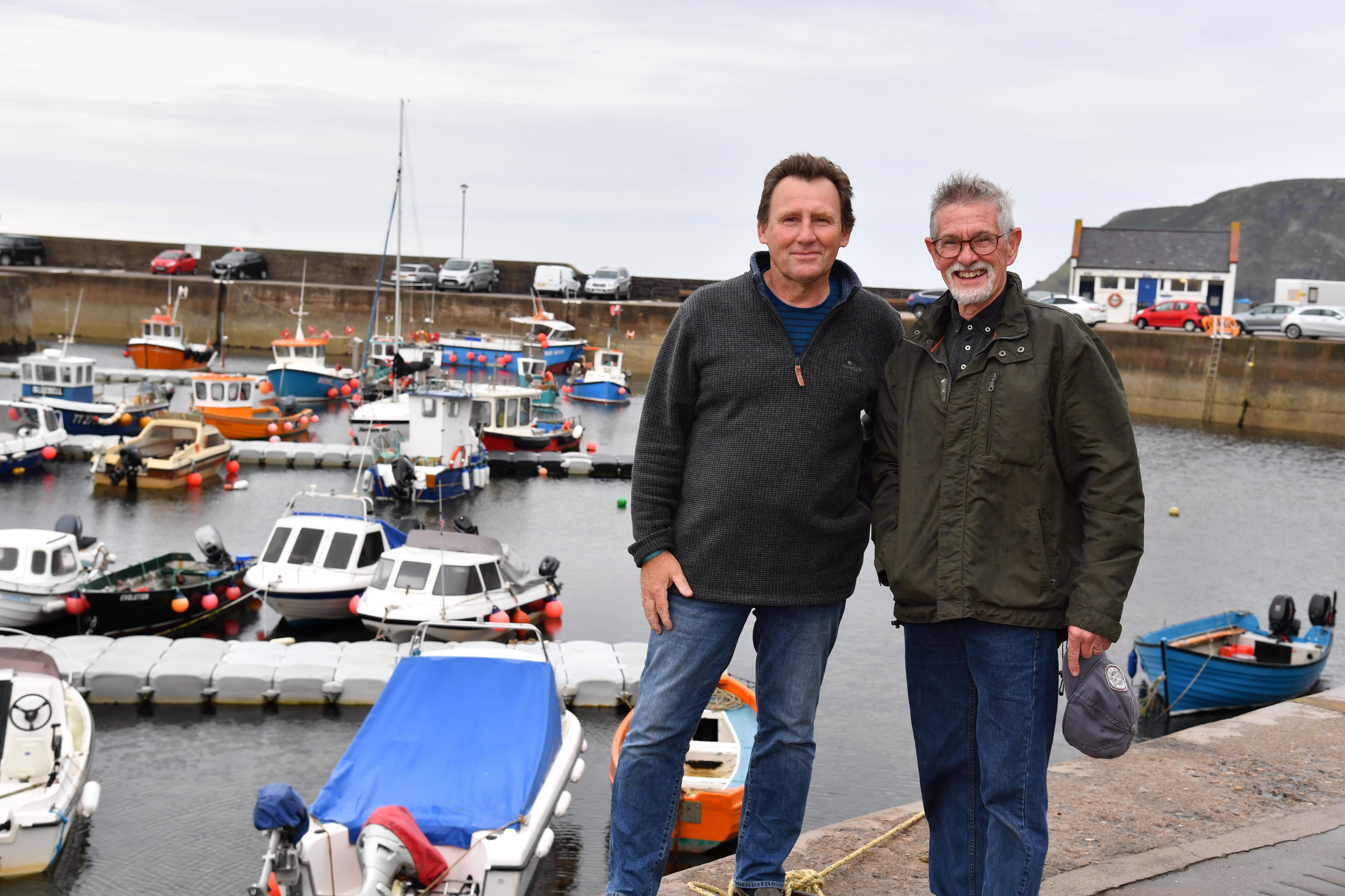 BOB HOLLIMAN (L) FROM THE GARDENSTOWN COMMUNITY HUB AND ANDY STURDY FROM THE GARDENSTOWN VILLAGE ACTION COMMITTEE WILL BE INVOLVED IN THIS YEARS HARBOUR GALA DAY.