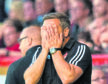 Aberdeen manager Derek McInnes can't hide his disappointment after conceding late on.