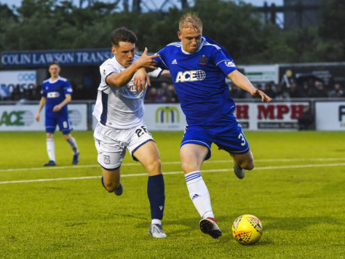 Cove Rangers Harry Milne (right) and Josh Mulligan in action.