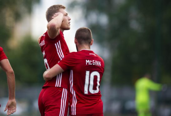 Sam Cosgrove netted from the spot for his third European goal.