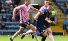 Josh Mulligan, right, in action for Dundee against Peterhead in last season's League Cup.