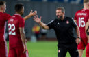 Aberdeen manager Derek McInnes at full-time.