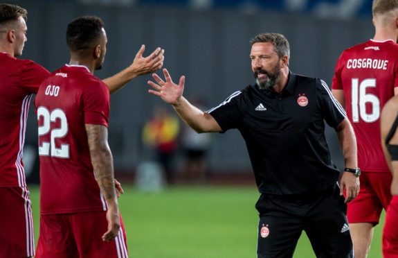 Aberdeen manager Derek McInnes at full-time.