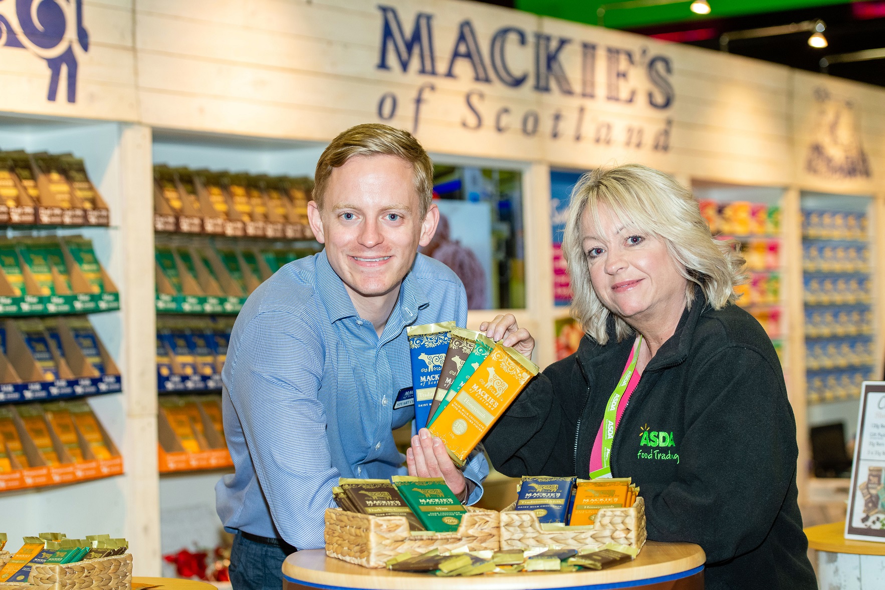 Stuart Common (Mackie’s Sales Director) and Yvonne McArthur Asda Buying Assistant