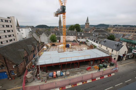 The city centre development is beginning to take shape ahead of