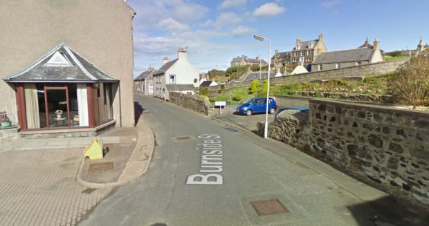 A Google Street map view looking down Burnside Street