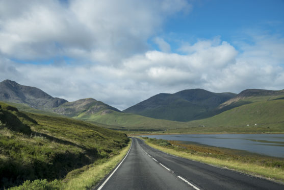 Landscape of the Isle of Sky in Scotland