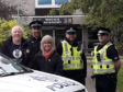Sergeant Chris Smith, Louise Moir Head at Mackie Academy, Special Constables Steve Ferguson and Neil Duncan and Pc Ian Duncan from Stonehaven CPT.