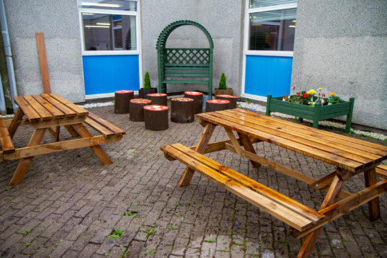 The Foyer Reach team 8 renovated an outdoor area of Dales Park School, Peterhead