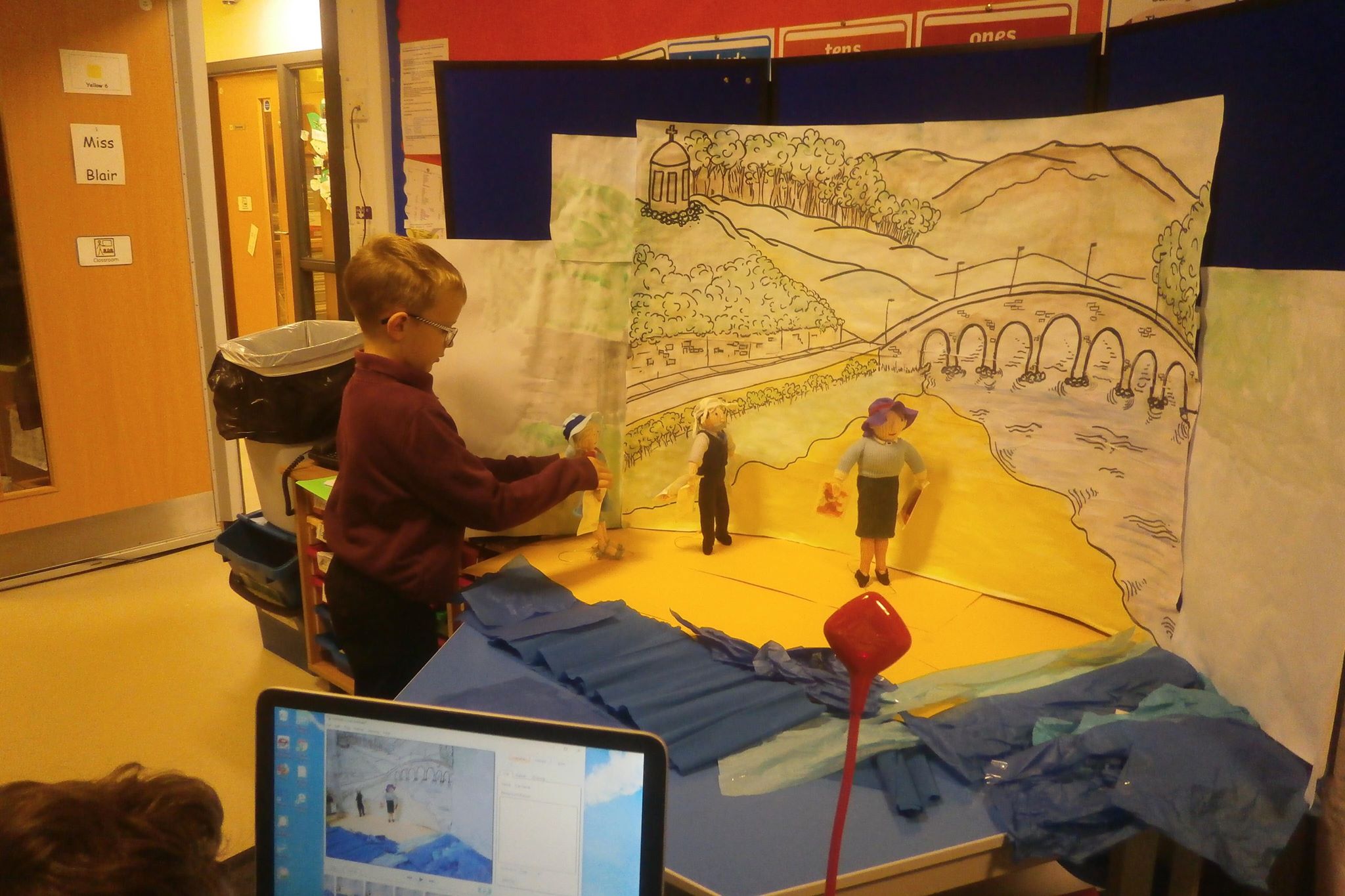Banff and Macduff Primary School pupils created the video using knitted Broons characters