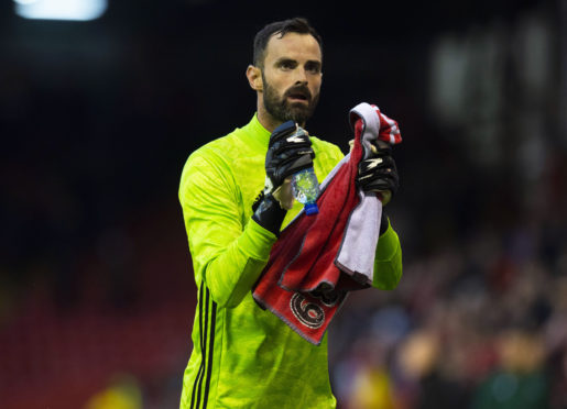 Aberdeen goalkeeper Joe Lewis.