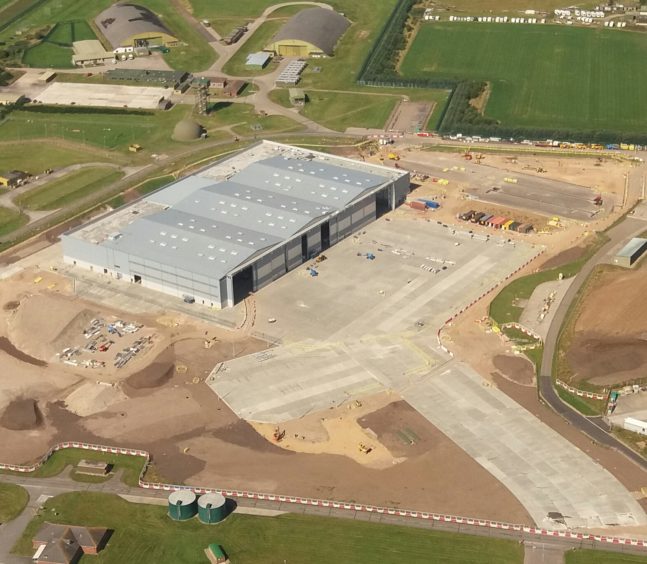 Images show the development works at the Poseidon facility at RAF Lossiemouth