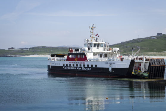 A CalMac ferry serving the Outer Hebrides.
