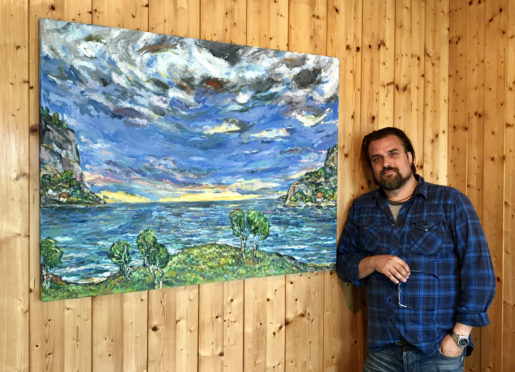 Swedish-born artist David Sandum will rock up to the National Trust for Scotland (NTS) site tomorrow to begin filling the blank walls of the Sawyer Gallery
