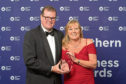 Rob Wicks of AFC and Zoe Ogilvie of Big Partnership receiving the Marketing Magic award at last year’s Northern Star Awards