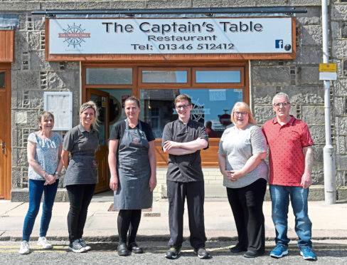 From left, Colleen Rennie, Rachel Crawford, Birute , Chef Josh Masson and owners Julie and Joe Masson. 
Picture by KATH FLANNERY