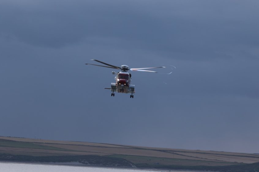 Rescue 900 from Sumburgh was tasked to assist
