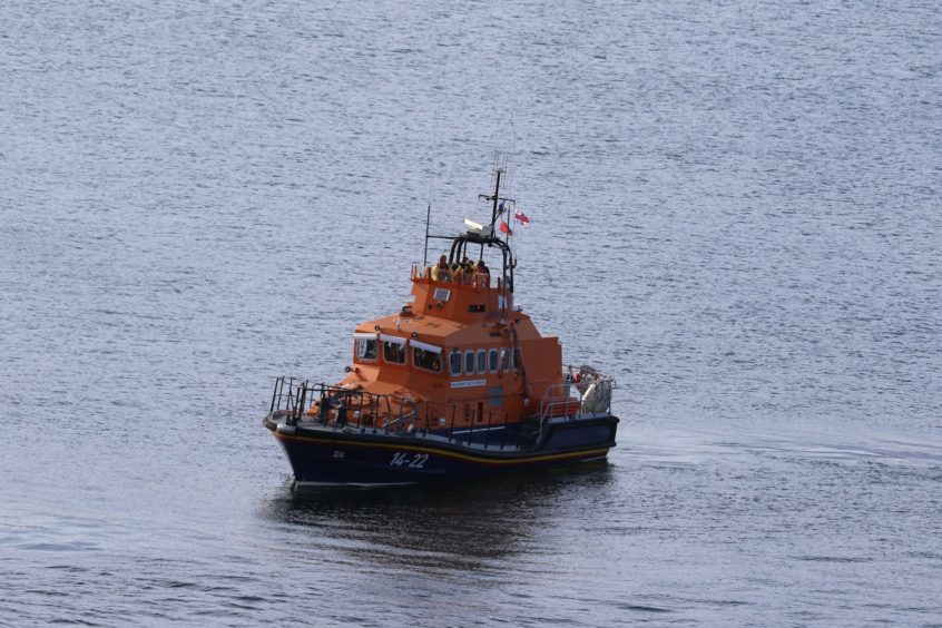 Wick Lifeboat in attendance