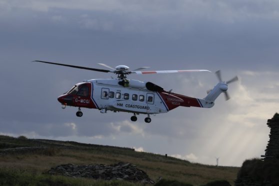 Coastguard helicopter Rescue 900 from Sumburgh