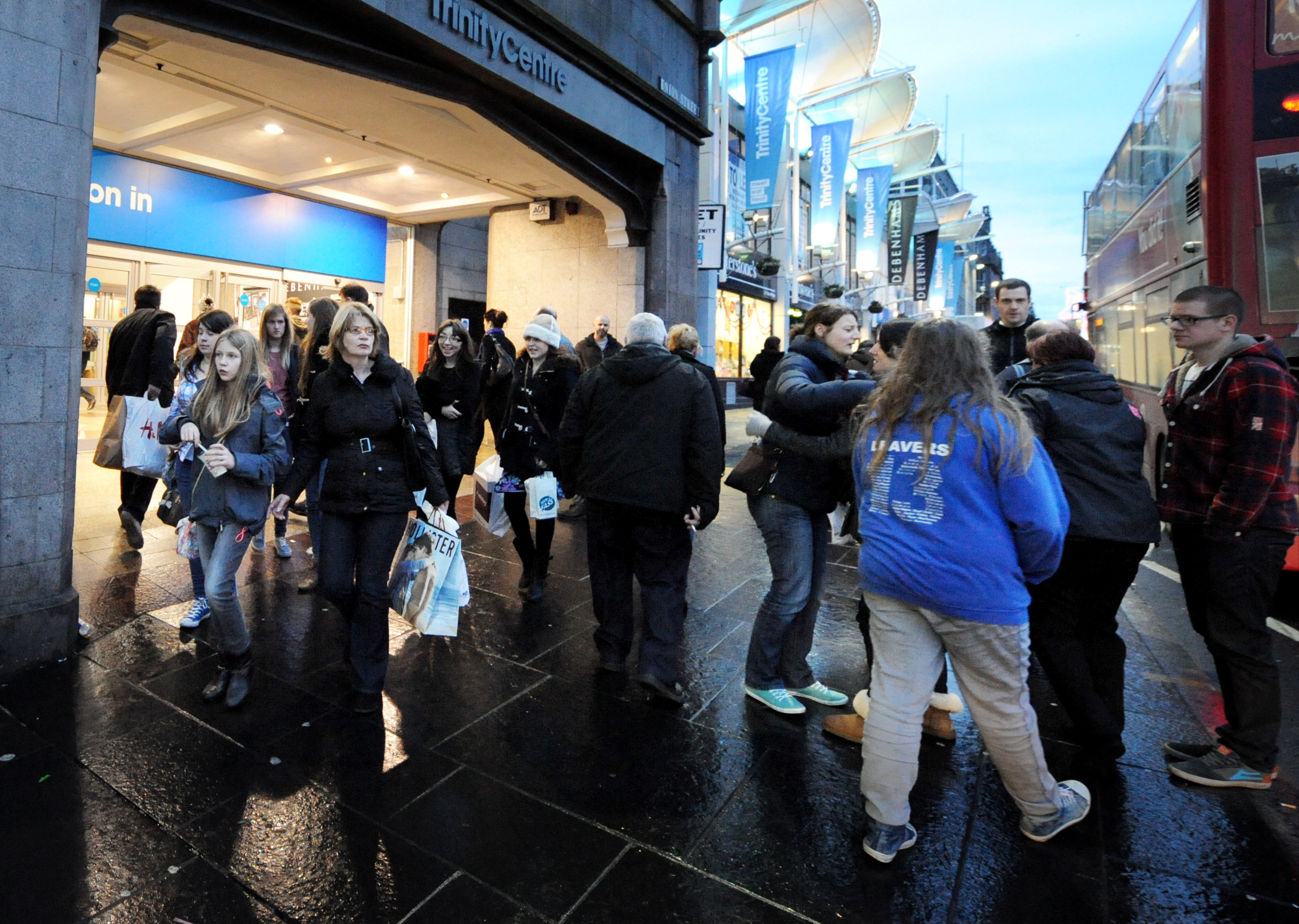 Shoppers on Union Street, in Aberdeen.