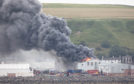 The fire at Scrabster Seafoods Factory.