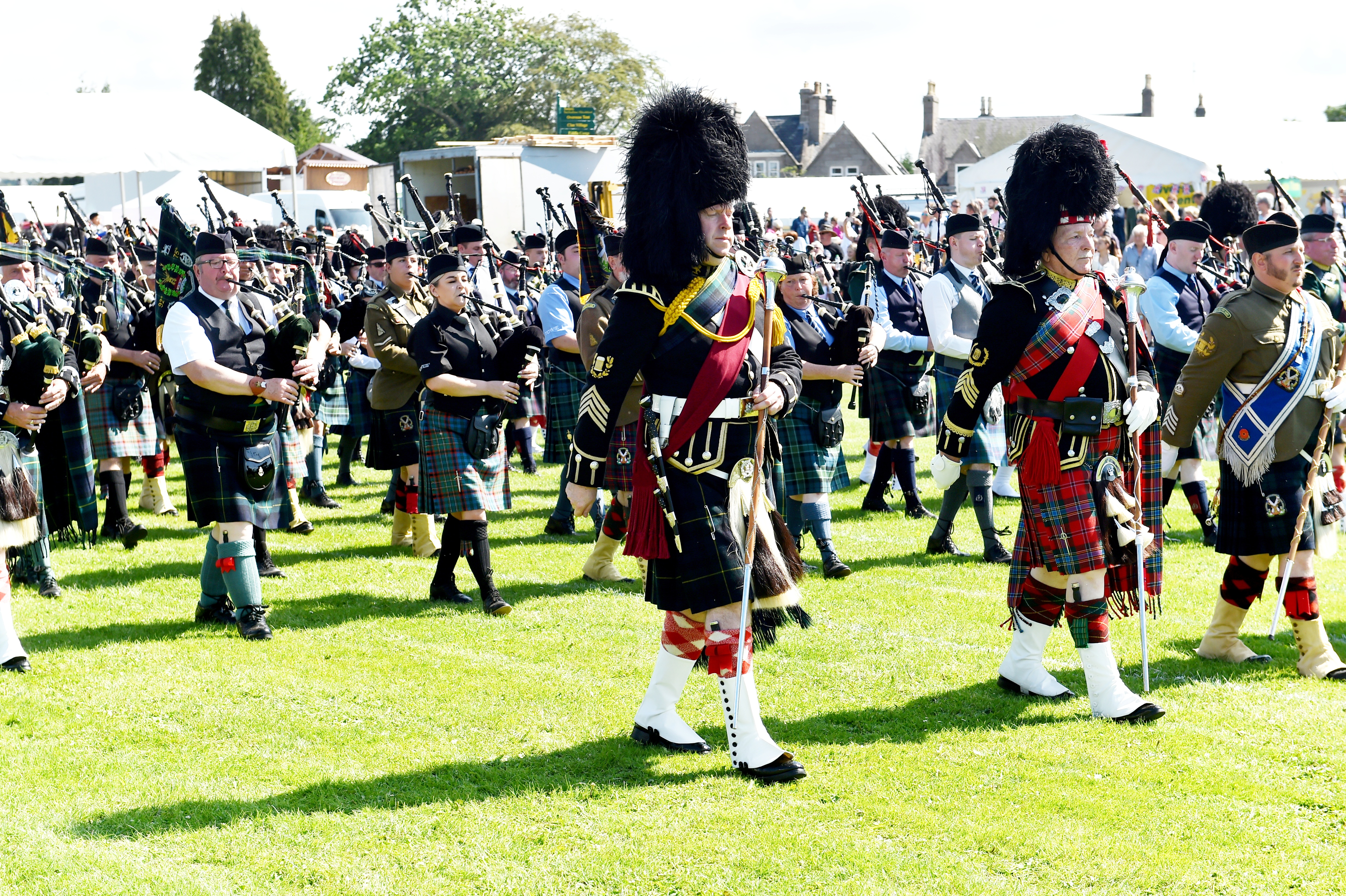 Mass Pipe Bands at the Aboyne Highland Games 2019
Picture by COLIN RENNIE