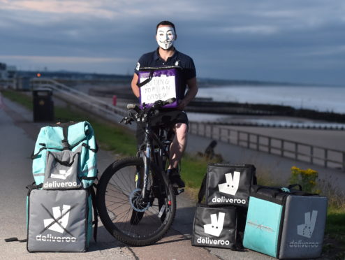 Deliveroo cyclists in Aberdeen are unhappy with a change to shift patterns.