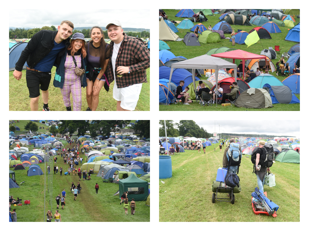 Campers arrive at Belladrum. Pictures and video by Sandy McCook