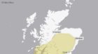 Met office has issued a yellow warning for wet weather.