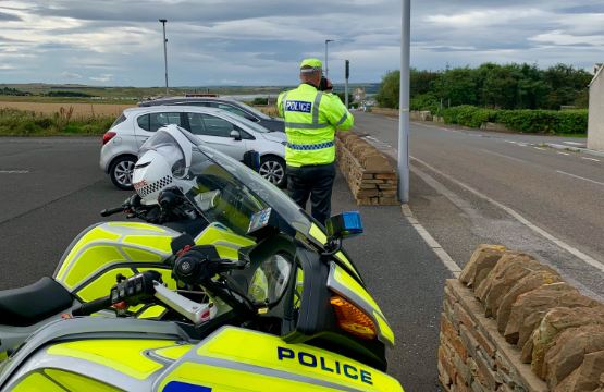 Police operation on the North Coast 500 route.