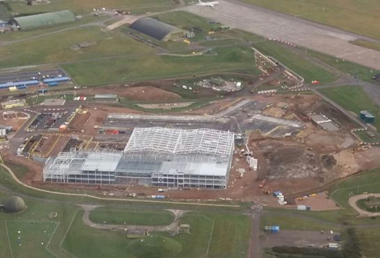 Images show the development works at the Poseidon facility at RAF Lossiemouth
