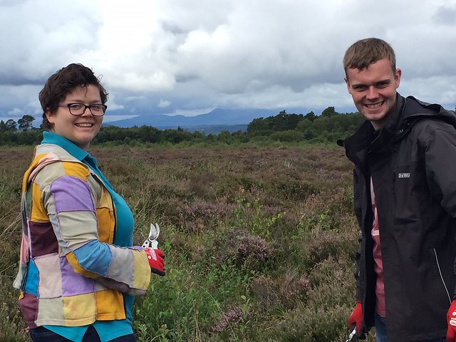 Students Leanne May and Lewis Gallie at Culloden.