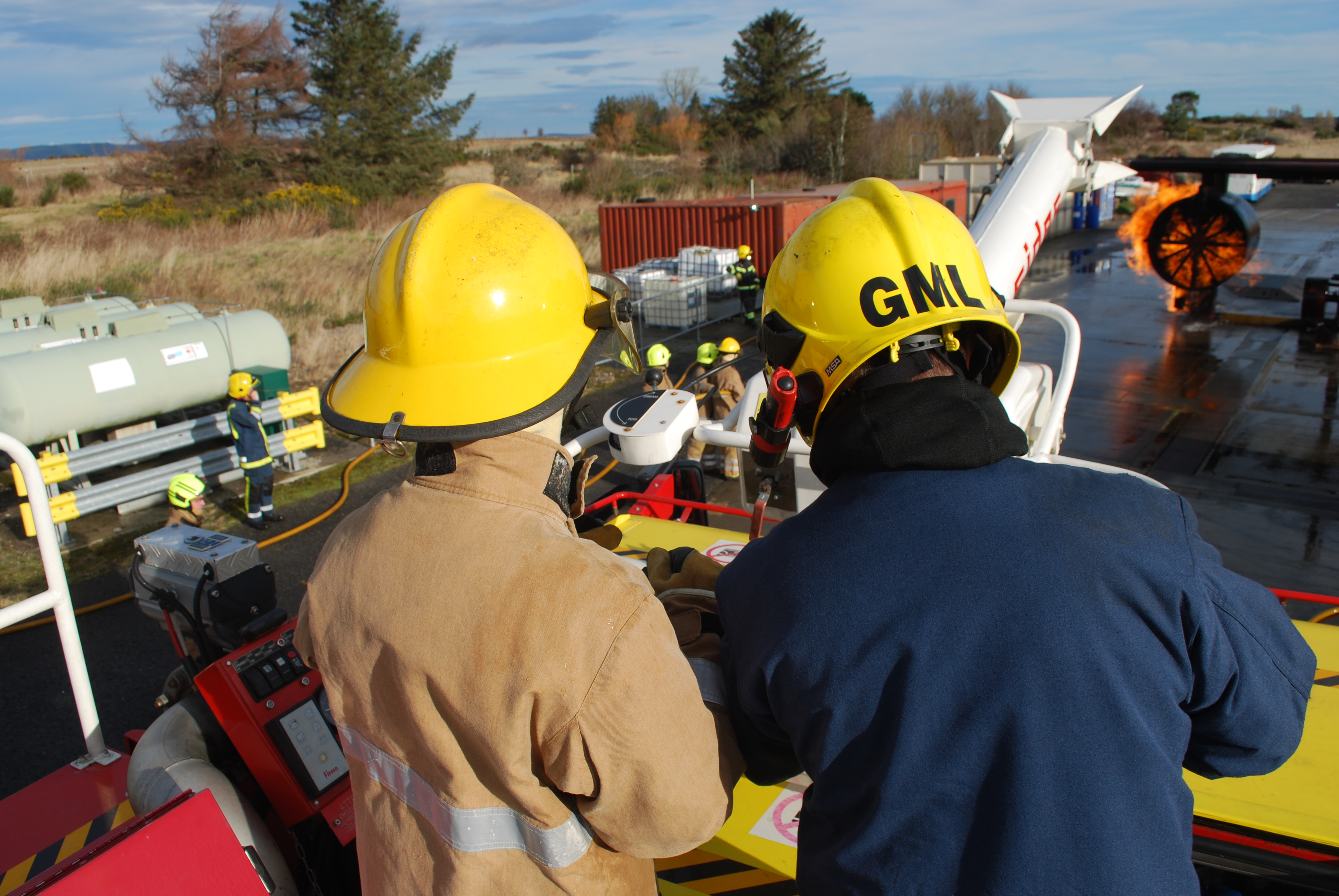 Teenagers taking part in the Fire Skills Programme for young people.