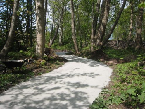 One of the restored cycle paths in the Deeside area.