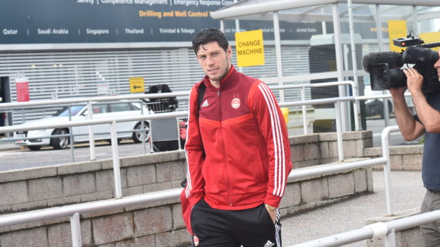 Scott McKenna at Aberdeen Airport.