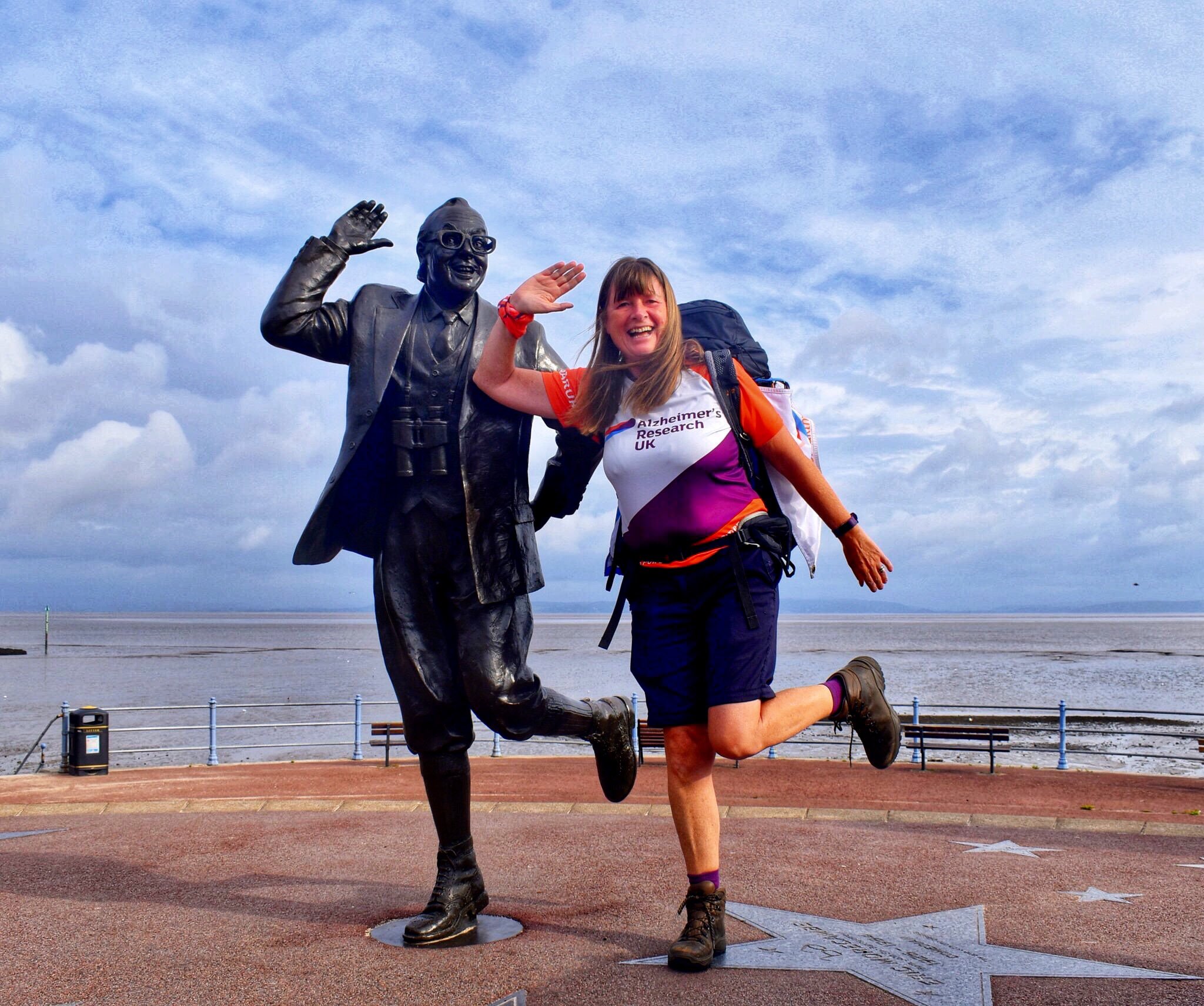 Karen Penny is walking the entire UK coastline for Alzheimer's Research UK.