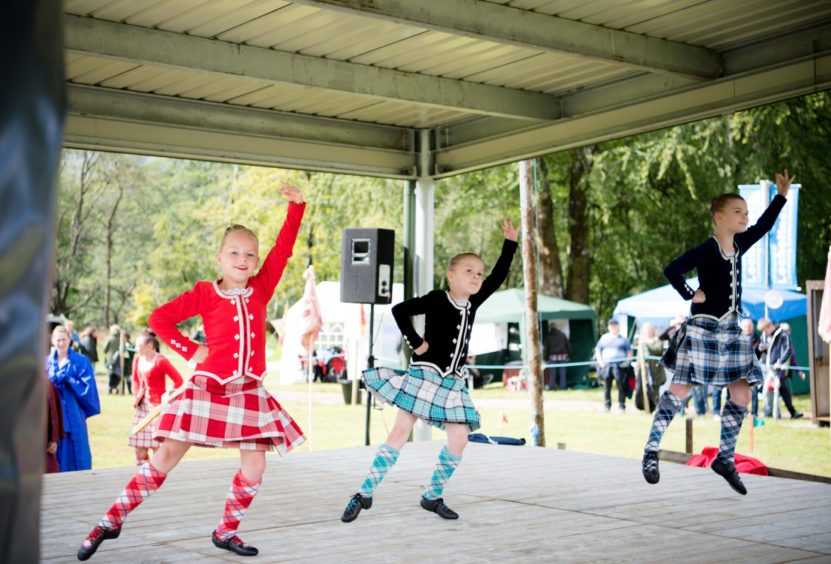 Youngsters dance the Highland fling
