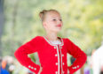 Eilidh Smith age 9 from Huntly competes in the Highland fling Scottish country dancing