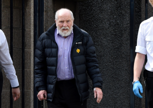 Norman Western, 74, was led out of Aberdeen Sheriff Court after being jailed for more than three years.