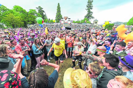 Colonel Mustard and the Dijon 5 perform on the Garden stage in 2018. Picture by Jason Hedges