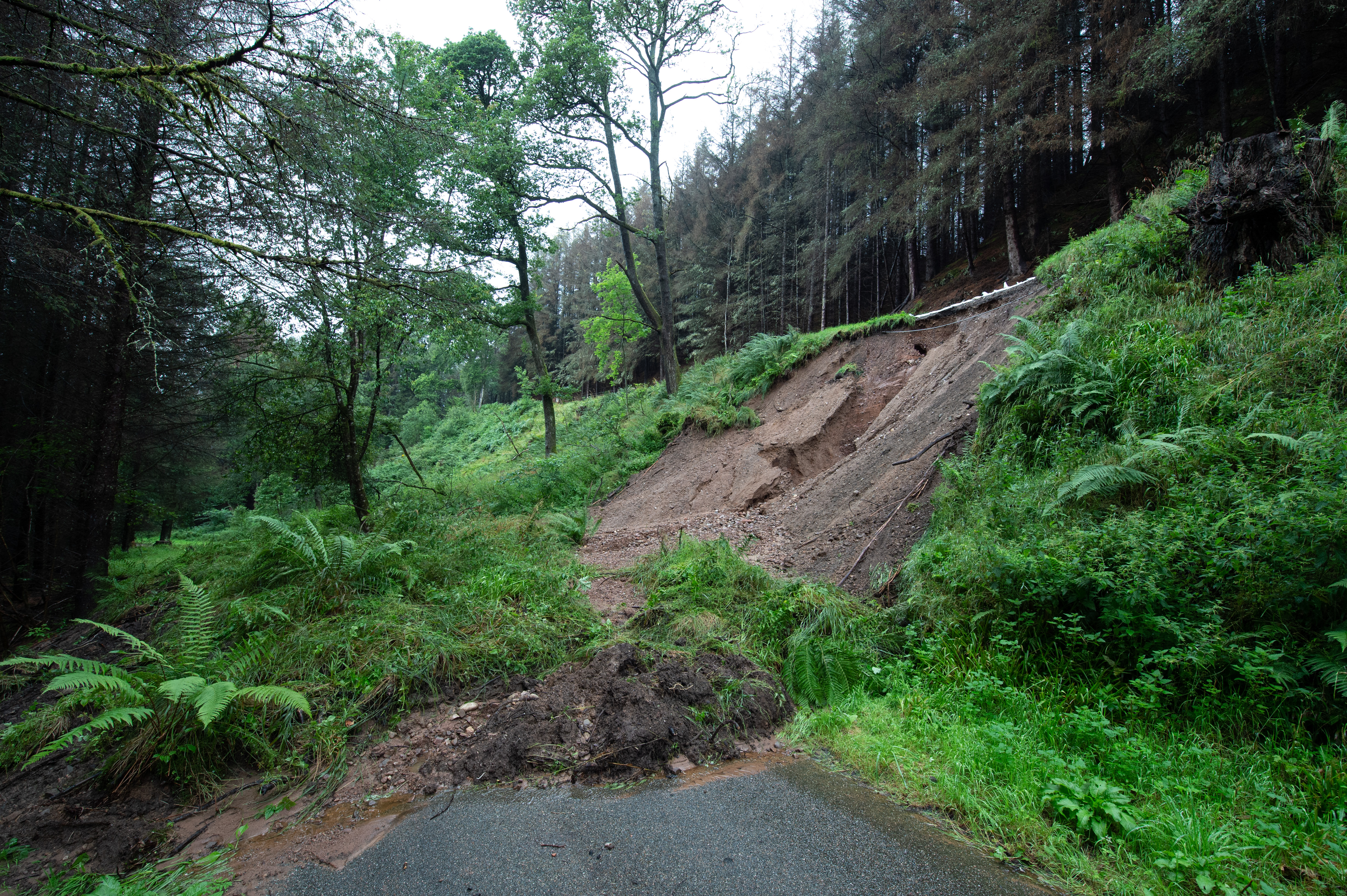 A landslip has caused the Cairnty Road near Mulben to be closed.