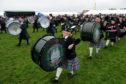 The Strathisla pipe band performance