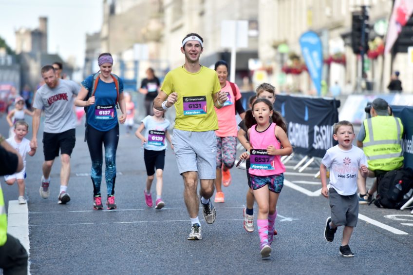 Runners during the Simplyhealth Great Aberdeen Family run.


Picture by Scott Baxter