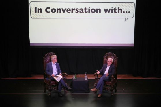 Shadow chancellor John McDonnell during an interview with journalist Graham Spiers at the Stand's New Town Theatre for the Edinburgh Fringe Festival,