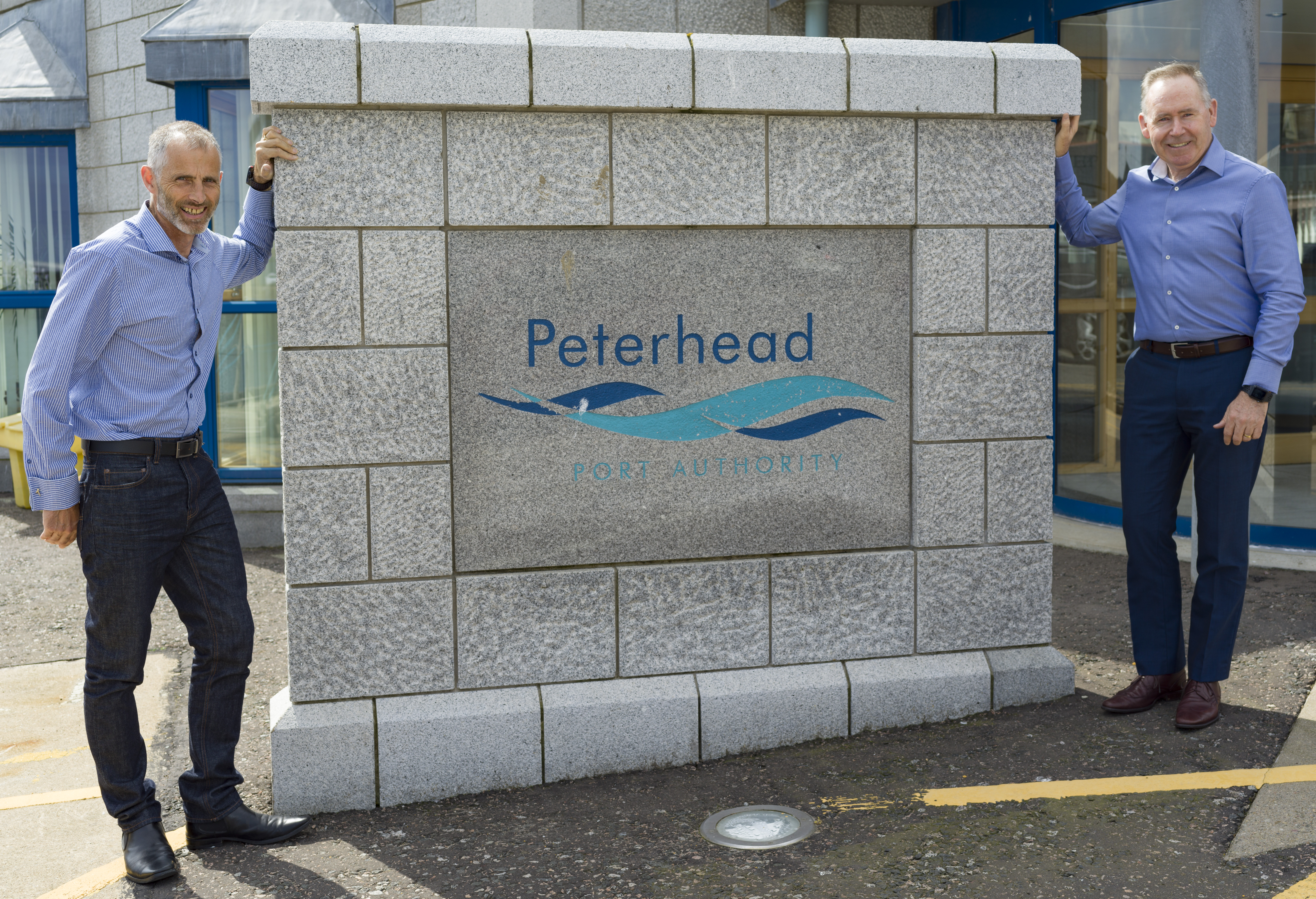 John Pascoe, chairman of Rediscover Peterhead, left, with Simon Brebner, chief executive of Peterhead Port Authority which will be sponsoring two years of the Seafood Festival