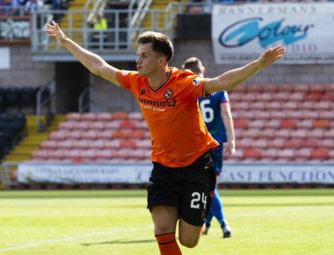 Dundee United's Lawrence Shankland scored four in the last meeting between the two sides.