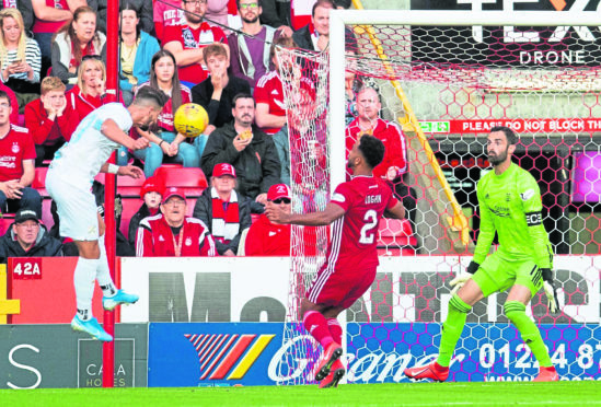 Rijeka's Antonio Colak (L) scores to make it 2-0