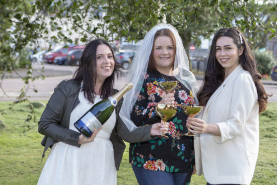 Daneil King, Michelle Purcell and Bonny Watkins launch their Wedding Dress Charity Ball. Kim Ferguson/The Write Image