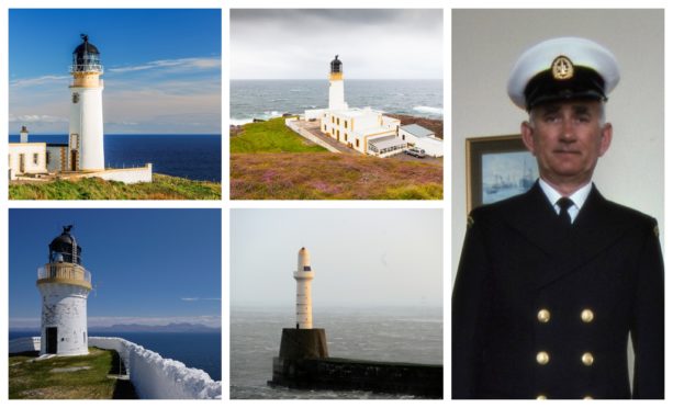 Donald Michael and some of the lighthouses he worked at during his carer.