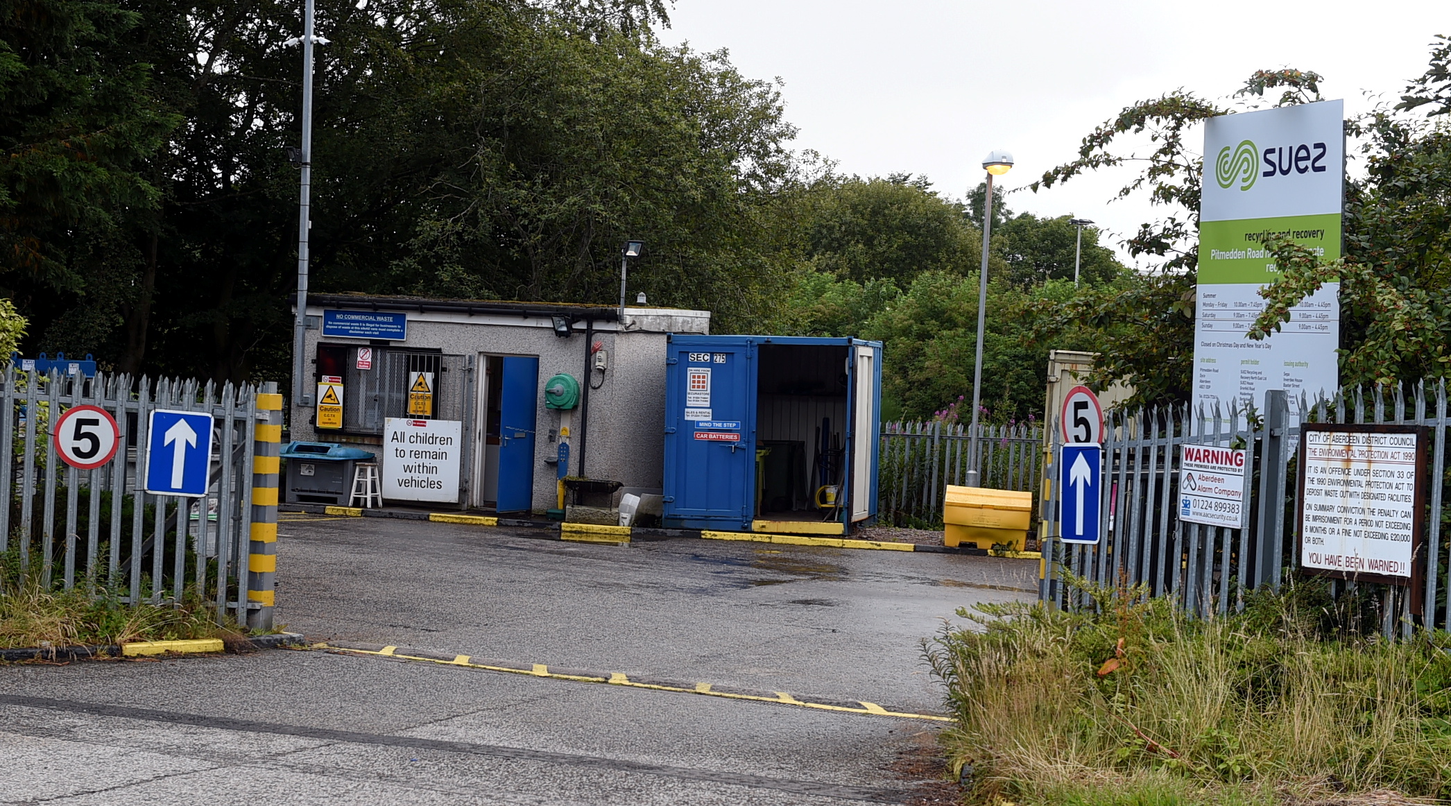 Dyce recycling centre, Pitmedden Road.